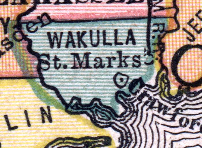 Map of Wakulla County, Florida, 1880