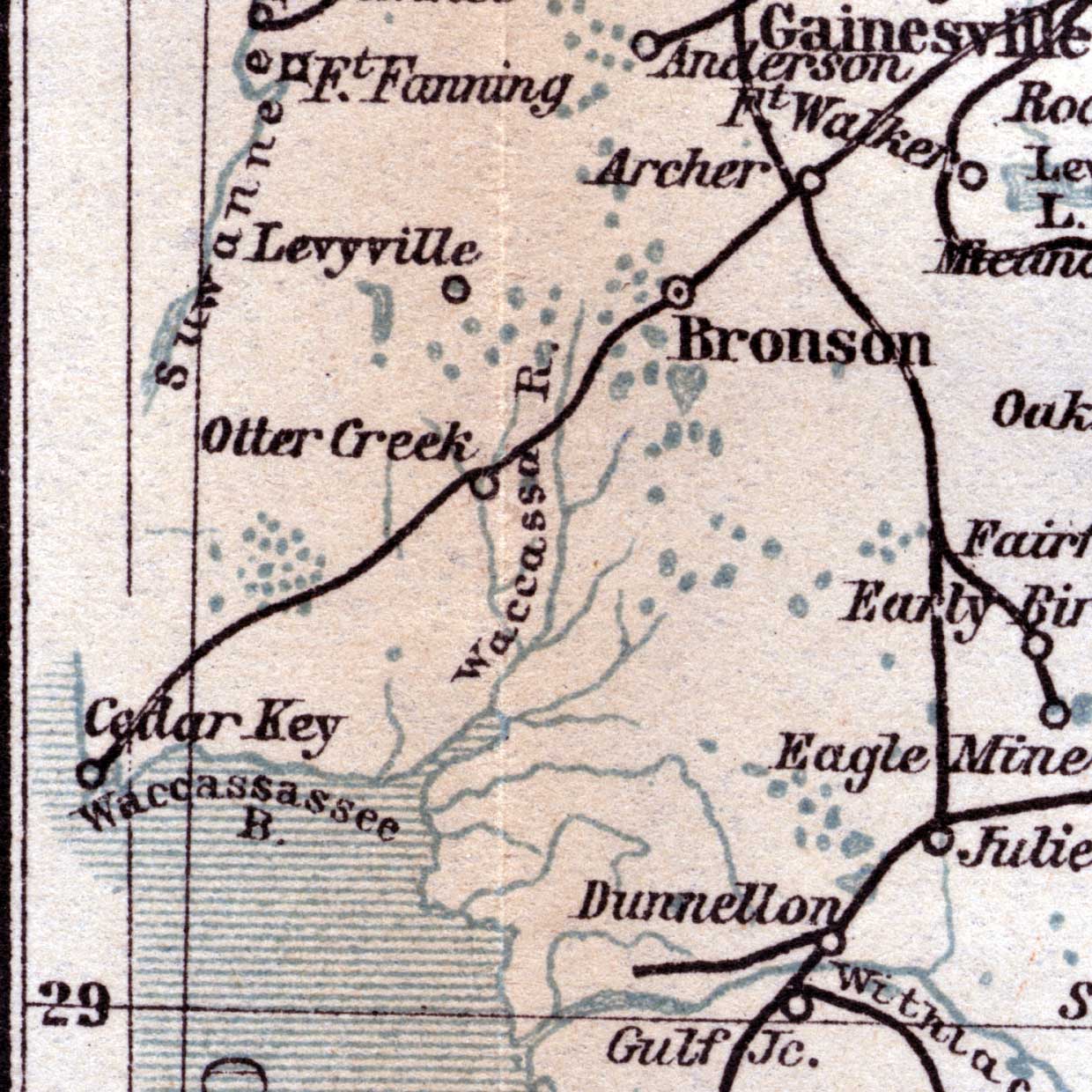 Map of Levy County, Florida, 1904