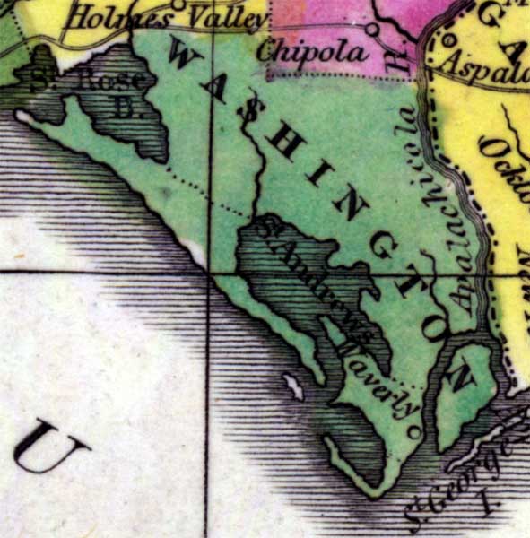 Map of Washington County, Florida, 1834