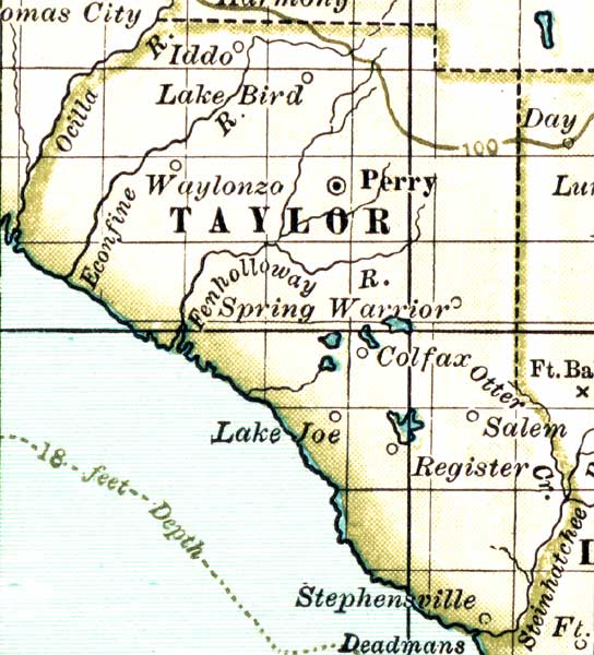 Map of Taylor County, Florida, 1897