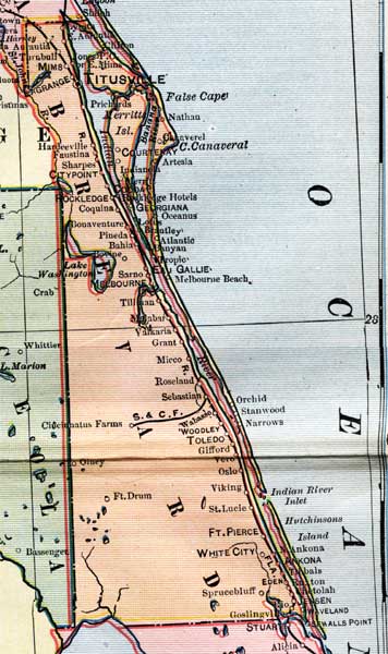 Map of Brevard County, Florida, 1902
