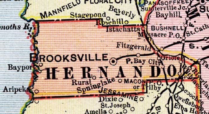 Map of Hernando County, Florida, 1902