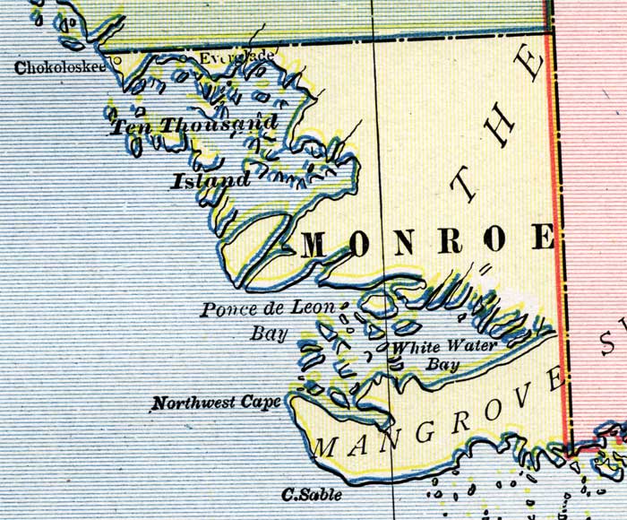 Map of Monroe County, Florida, 1902