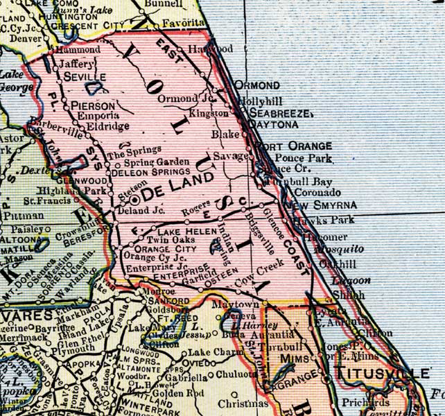 Map of Volusia County, Florida, 1902
