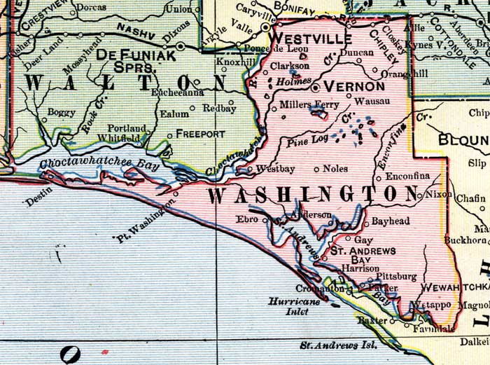 Map of Washington County, Florida, 1902