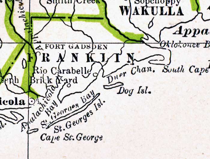 Map of Franklin County, Florida, 1886