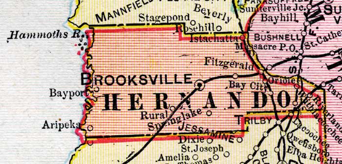 Map of Hernando County, Florida, 1899