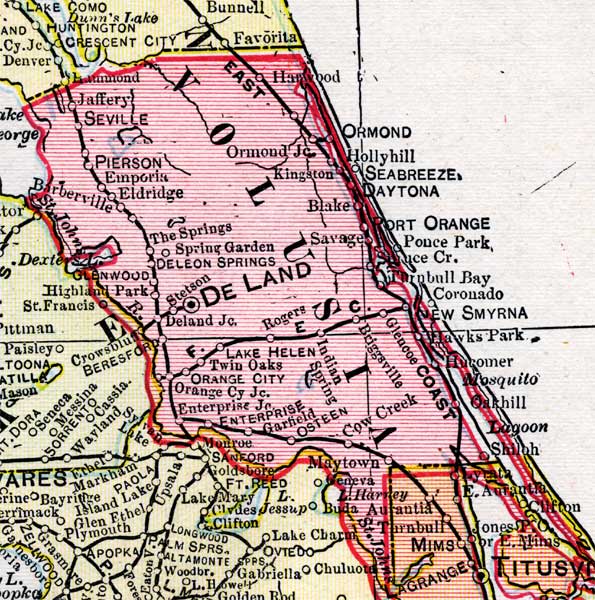 Map of Volusia County, Florida, 1899