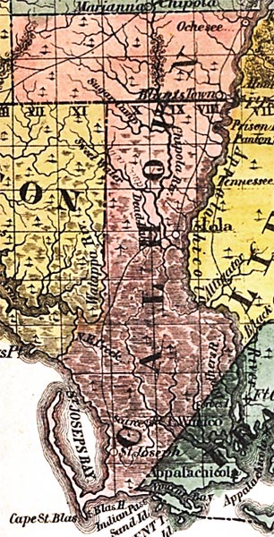 Map of Calhoun County, Florida, 1856
