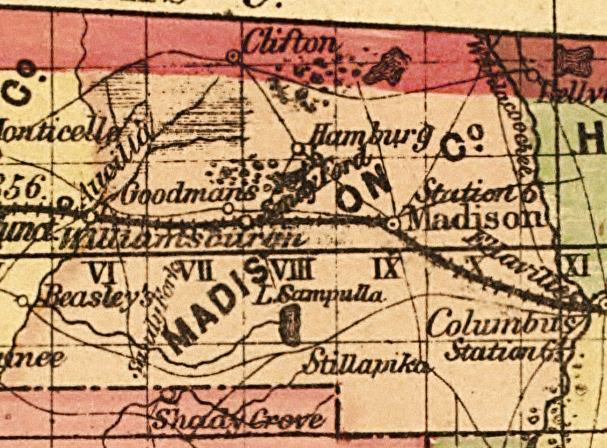 Map of Madison County, Florida, 1874