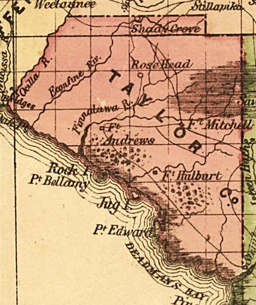 Map of Taylor County, Florida, 1874