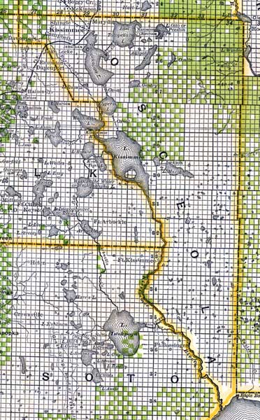 Map of Osceola County, Florida, 1888