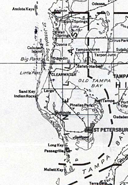 Map of Pinellas County, Florida, 1932