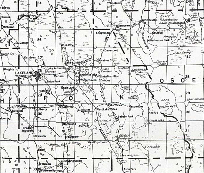 Map of Polk County, Florida, 1932