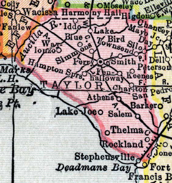 Map of Taylor County, Florida, 1916