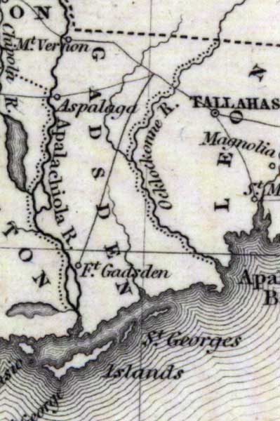 Map of Gadsden County, Florida, 1832