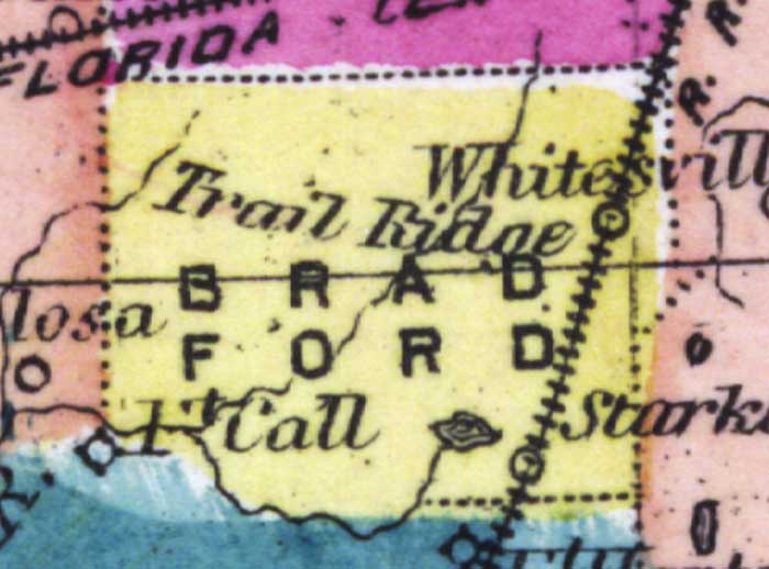 Map of Bradford  County, Florida, 1873