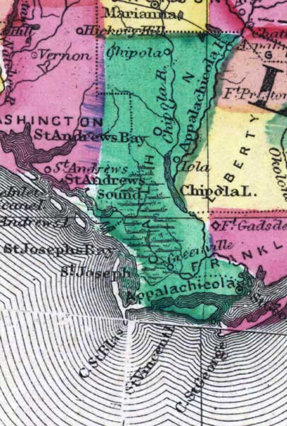 Map of Calhoun County, Florida, 1873