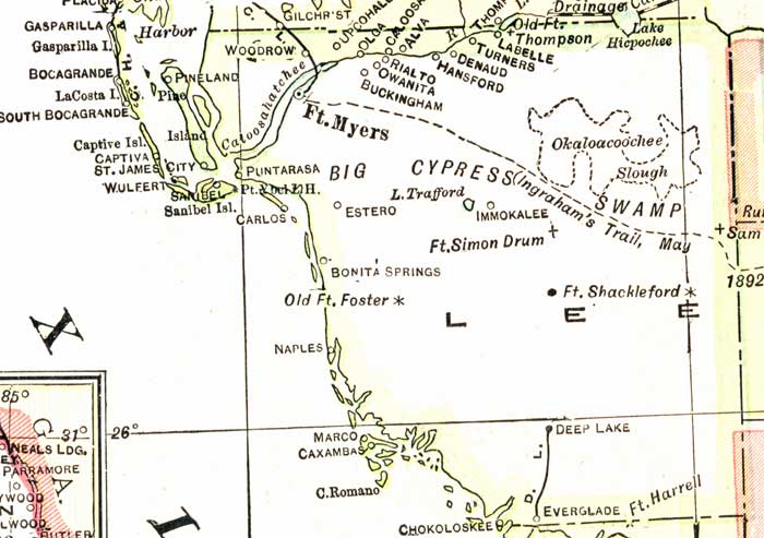 Map of Lee County, Florida, 1916