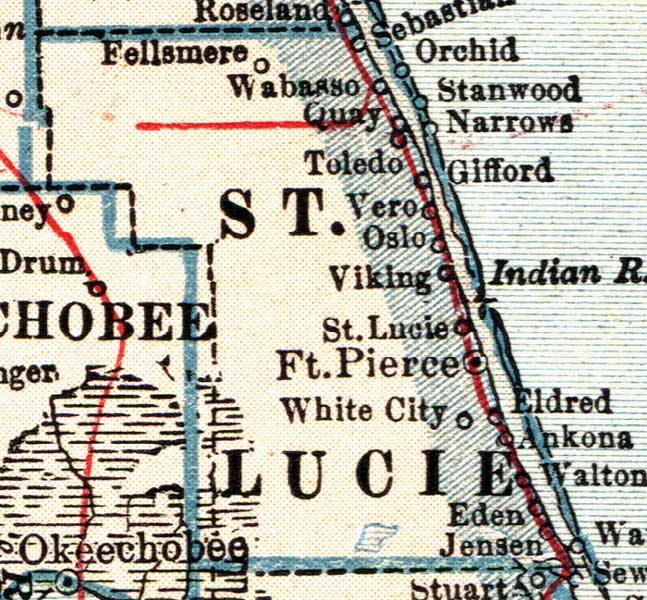 Map of St. Lucie County, Florida, 1921