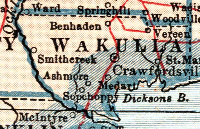 Map of Wakulla County, Florida, 1921