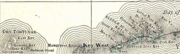 Map of Monroe County, Florida, 1911