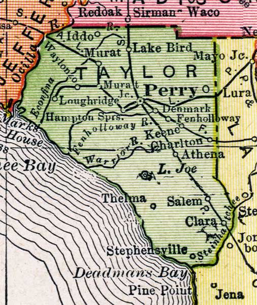 Map of Taylor County, Florida, 1917