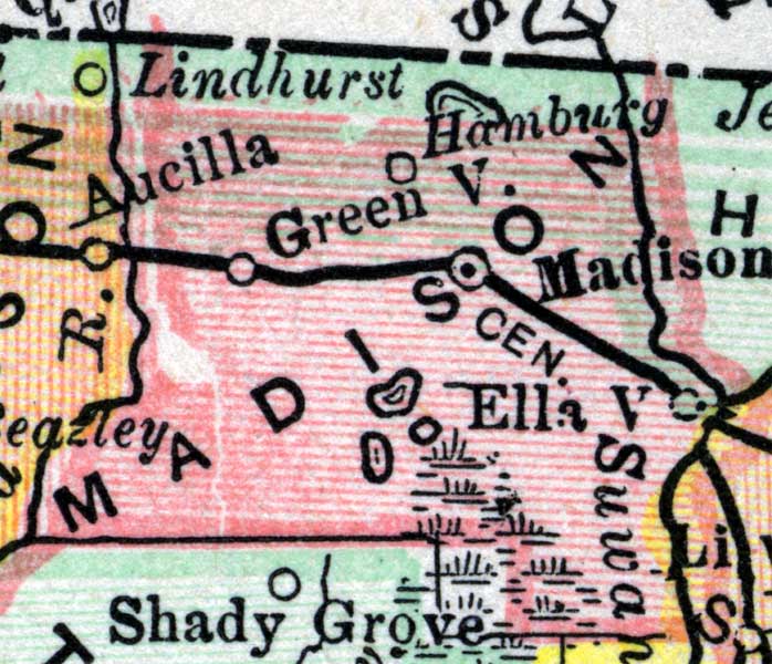 Map of Madison County, Florida, 1890
