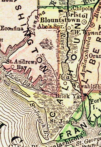 Map of Calhoun County, Florida, 1894