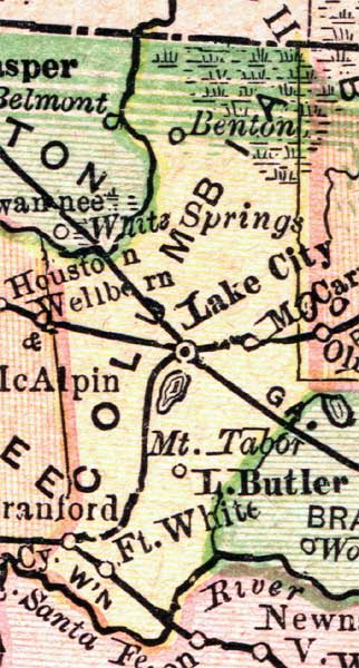 Map of Columbia County, Florida, 1894
