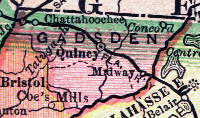 Map of Gadsden County, Florida, 1894