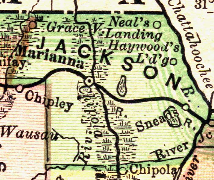Map of Jackson County, Florida, 1894