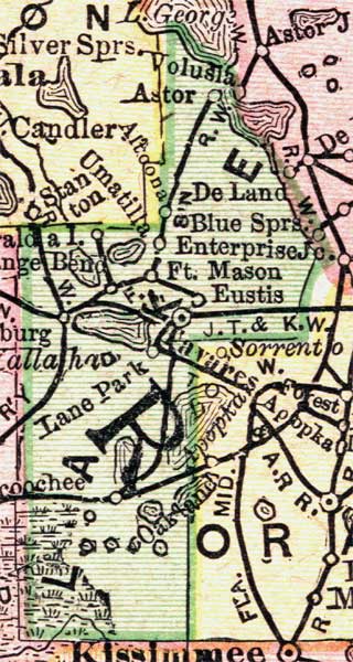 Map of Lake County, Florida, 1894