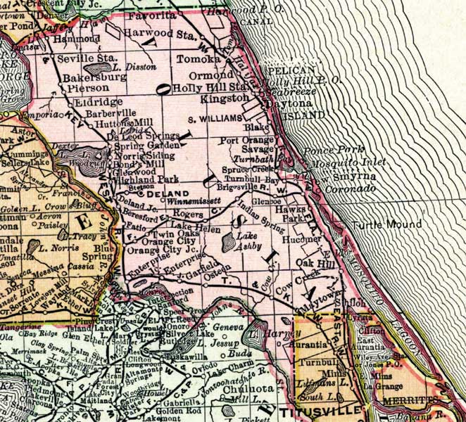 Map of Volusia County, Florida, 1898