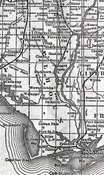 Map of Calhoun County, Florida, 1920