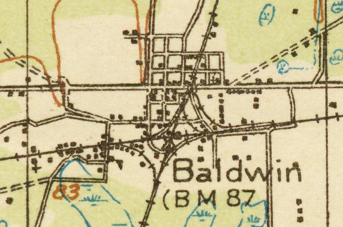 Map of Baldwin, Florida