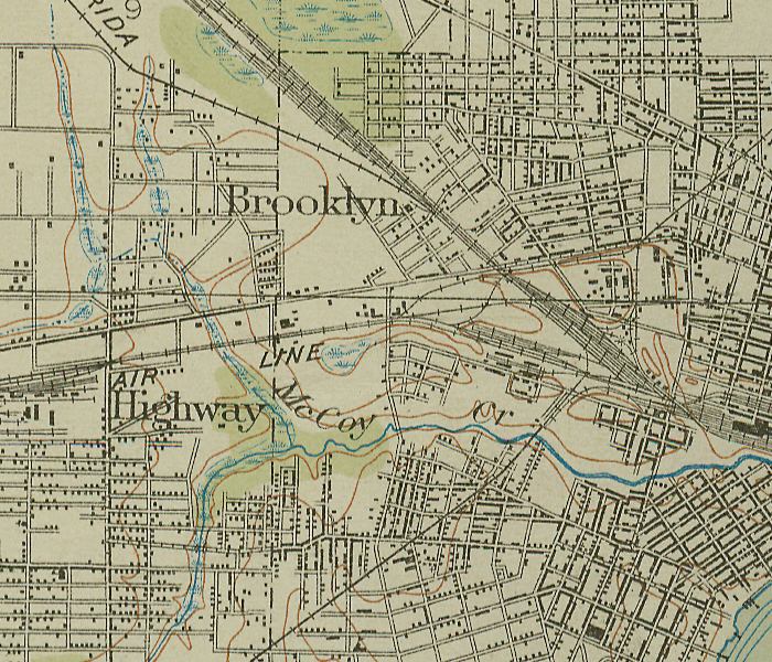 Map of Brooklyn & Highway, Florida