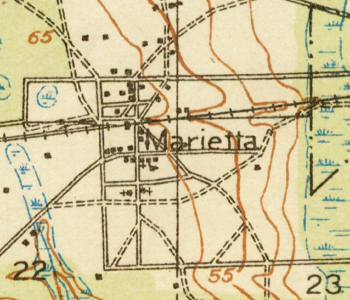 Map of Marietta, Florida