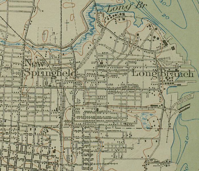 Map of New Springfield, Florida
