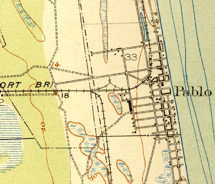 Map of Pabla Beach, Florida