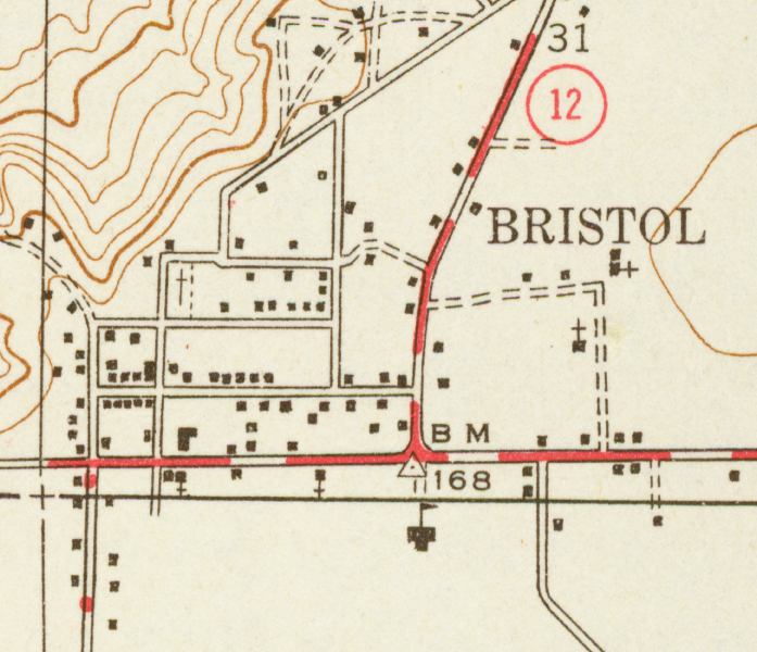 Map of Bristol, Florida