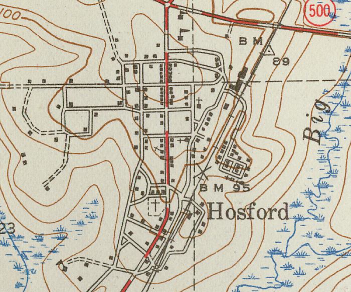 Map of Hosford, Florida