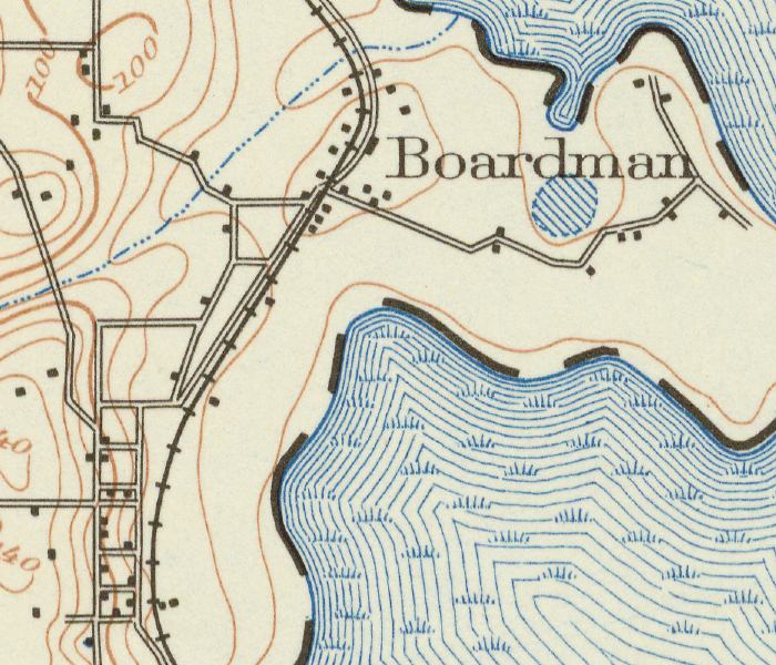 Map of Boardman, 1938, Florida