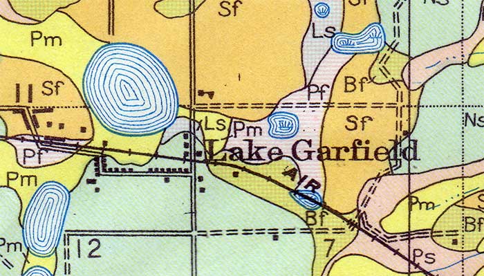 Map of Lake Garfield, Florida