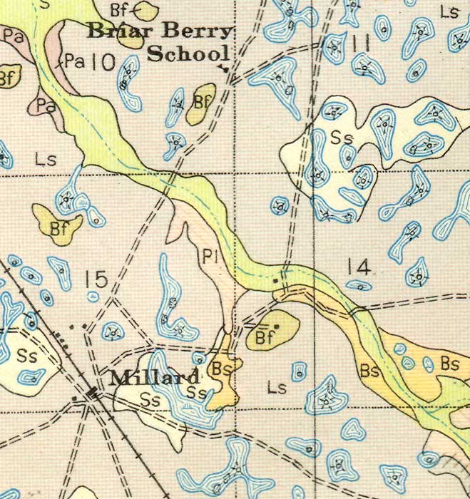 Map of Millard and Briar Berry School, Florida