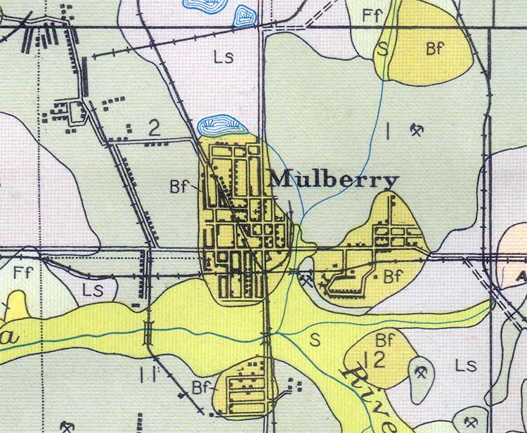 Map of Mulberry, Florida