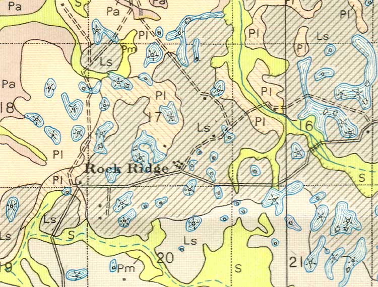 Map of Rock Ridge, Florida