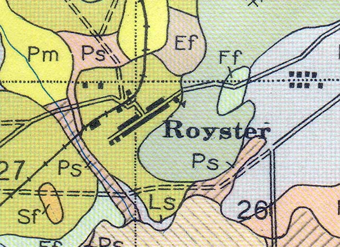 Map of Royster, Florida