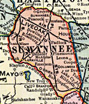 Details about   1914 Map of Suwannee County Florida 