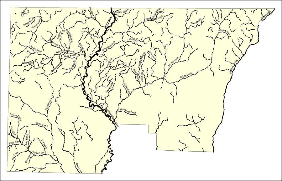 Florida Waterways: Holmes County Outline